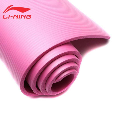 李宁(LI-NING)瑜伽垫男女训练健身垫加厚加宽防滑初学运动家用跳绳垫LBDM792-2