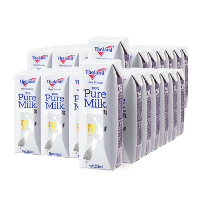 纽仕兰新西兰进口4.0g蛋白全脂纯牛奶250ml*48盒家庭装营养早餐奶