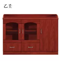 乙壬胡桃色餐边柜简约茶水柜三门1200*400*860[工厂现做 7天内发货]