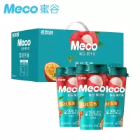 香飘飘奶茶新升级Meco蜜谷果汁茶荔枝百香口味400ml*15杯整箱装 AJ0802
