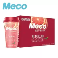 香飘飘奶茶新升级Meco蜜谷果汁茶桃桃红柚口味400ml*15杯整箱装 AJ0800