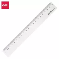 得力(deli) 6220 20cm通用直尺 测量绘图尺子 办公用品 5只装