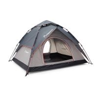 外交官 户外帐篷野营加厚超轻便1-2人手抛帐篷DFJ-105黑配灰