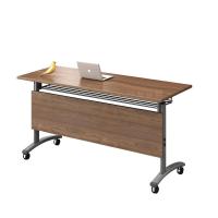 可折叠办公培训桌会议桌办公桌长条桌拼接会议桌1400*600mm胡桃色