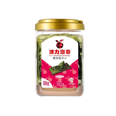 波力 海苔蔓越莓夹心脆 96g(约48包)紫菜脆片海苔儿童休闲食品