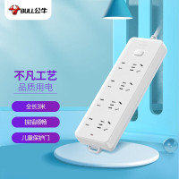 公牛(BULL) 插座/带儿童保护门 新国标/插线板/插排/排插 GN-403 8位总控开关全长1.8米