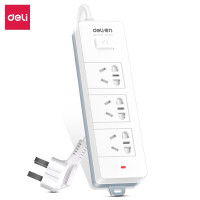 得力(deli) 新国标安全插座/插排/插线板 3孔 18274(05)