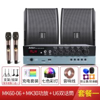 爱浪(AvliGHT)MK60-06家用KTV套装K歌音响客厅会议带功放无线话筒