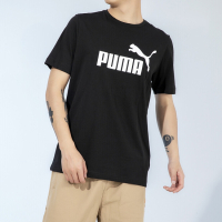 彪马(PUMA)PUMA彪马官方网短袖男装 夏新款休闲跑步训练透气印花纯棉运动半袖体恤圆领T恤 845575-01/黑色