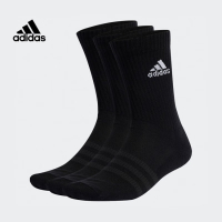 阿迪达斯(adidas)运动袜男女耐磨舒适袜子篮球袜透气耐磨专业运动袜 IC1310黑色 L43-45码