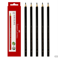 辉柏嘉(Faber-castell)彩铅12支装单色彩铅 油性彩铅 彩色铅笔 黑色399