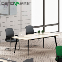 迪欧办公会议桌长条桌椅组合长2.2米宽1.05米高0.75米+6把椅子