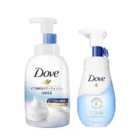 多芬(DOVE) 深层营润浓密沐浴泡泡400ml+保湿水嫩洁面泡泡160ml