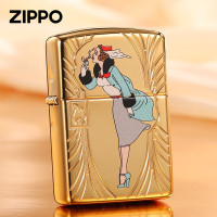 [苏宁自营]官方正版zippo防风打火机zioop85周年挚臻典藏版风中女郎zppo送礼