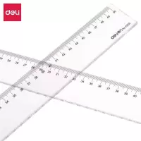 得力(deli)6250直尺塑料直尺学生尺子文具绘图办公直尺绘图尺文具 50cm[5套装]