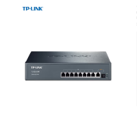 TP-LINK TL-SG1210PE 10口千兆PoE交换机8电口1光口企业级网线供电安防监控网络汇聚接入层组网交换