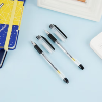 晨光(M&G) 黑色细中性笔 K-37 0.38mm 12支/盒 货期5-10天