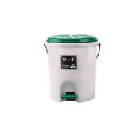 简约垃圾桶带盖 绿色大号10L