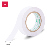 得力(deli)棉纸双面胶带 (18mm*10y*80um) 3卷装