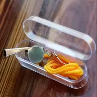 博沃尼克 哨子 户外体育运动篮球足球训练比赛用不锈钢铁铜 透明盒装不锈钢口哨(带挂绳) 5个