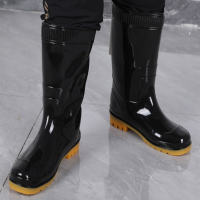 807中筒PVC牛筋底雨靴 黑色 货期5-10天