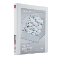 齐心(COMIX)A0209 易展示 美式三面插袋文件夹 A4 1寸2孔D型夹 白(单位:个)