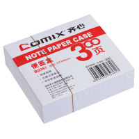 齐心 (COMIX) B2361 简便易取便签盒(配纸107*96mm) 透明(单位:盒)