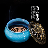 檀香蚊香驱蚊艾草沉香老山熏香盘香家用室内无毒厕所香薰持久除臭(净化祛味-老山檀香160盘+香炉)