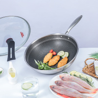 康巴赫-316L双面花纹炒锅-套装32cm(蒸笼)CYS32S2