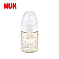 特惠清仓 NUK宽口径PPSU彩色奶瓶圆点款 配初生型硅胶中圆孔奶嘴 防胀气奶嘴 0-6个月适用 150ml奶瓶