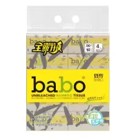 斑布(BABO)抽纸 水复合压花系列 4层面巾抽纸90抽*10包(BWR90F10)/提