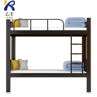 乙壬铁床上下床钢木床宿舍床黑色高1800长2000宽1200常规款