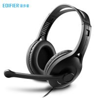 漫步者 (EDIFIER) USB K800 学生网课耳麦 头戴式电脑耳机 在线教育听力对话耳麦黑色