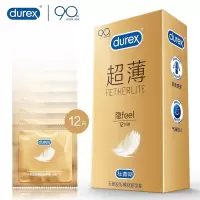 杜蕾斯 避孕套 安全套 超薄12只 润滑隐形 套套 计生用品 durex