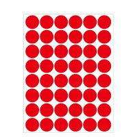 圆点贴纸不干胶圆形标签标贴圆点3CM10张540枚(红色)
