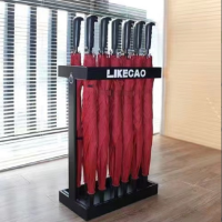 雨伞架子 简约雨伞架办公银行雨伞桶酒店大堂收纳 黑色12格加厚款