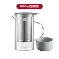 北鼎(BUYDEEM) 泡茶壶 大象灰800ml 单个装 高硼硅玻璃CD2002