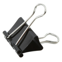 齐心(COMIX) B3607黑色长尾票夹 3# 32mm 12只/盒 黑(单位:盒)