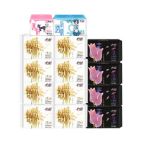 怡丽敏感肌天然洁菌超薄纤巧棉柔14包124片日夜套组姨妈巾套装