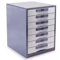 得力9703七层金属外壳文件柜(闪银蓝)(单位:个)