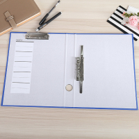 得力(deli) 企业优选 A4文件夹 硬纸板双夹 多功能资料夹 黑色 2只/装