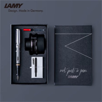 凌美(LAMY)钢笔礼盒 恒星系列深灰色EF笔尖墨水笔+50周年黑色墨水芯商务套装 26EF 0.5mm 单个价