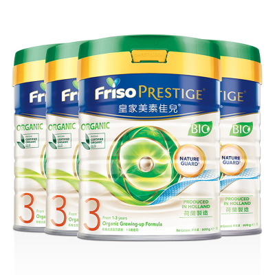 [4罐装 | 港版皇家有机]美素佳儿(Friso)港版皇家 有机系列 3段 (1-3岁) 800g/罐 [26年9月]