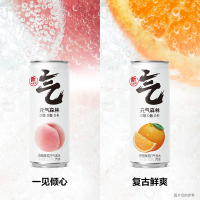 元气森林 气泡乳苏打水混合口味 柑橙味330ml*6罐+桃味330ml*6