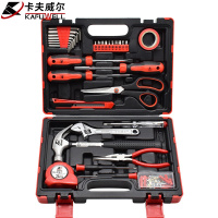 卡夫威尔 32件套家用工具箱套装 木工电工工具套装 工具包五金螺丝刀扳手锤子内六角工具组套 H2686A