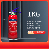 车载灭火器 1kg车用干粉灭火器