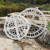 井盖 圆形 防坠板窖井检查井阴井防坠网污水电力检查井隔板防坠网 白色