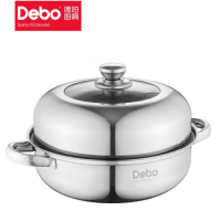 德铂(Debo) 柏林公爵汤蒸锅 不锈钢多用锅 26cm DEP-04