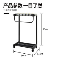 易利丰 雨伞架子大堂收纳架雨伞放置架不锈钢酒店公司落地式带锁 12头雨伞架 1个