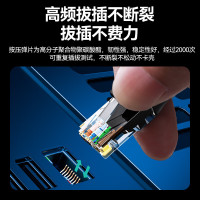 山泽(SAMZHE)六类网线 CAT6类千兆8芯双绞 工程家用电脑宽带监控电脑网络跳线成品网线 黑色1米WD6010